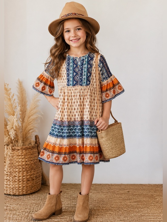 Reborn J Other - NWT [Reborn J] Boho Lightweight Flowy Summer Tunic Dress Girls Multiple Sizes